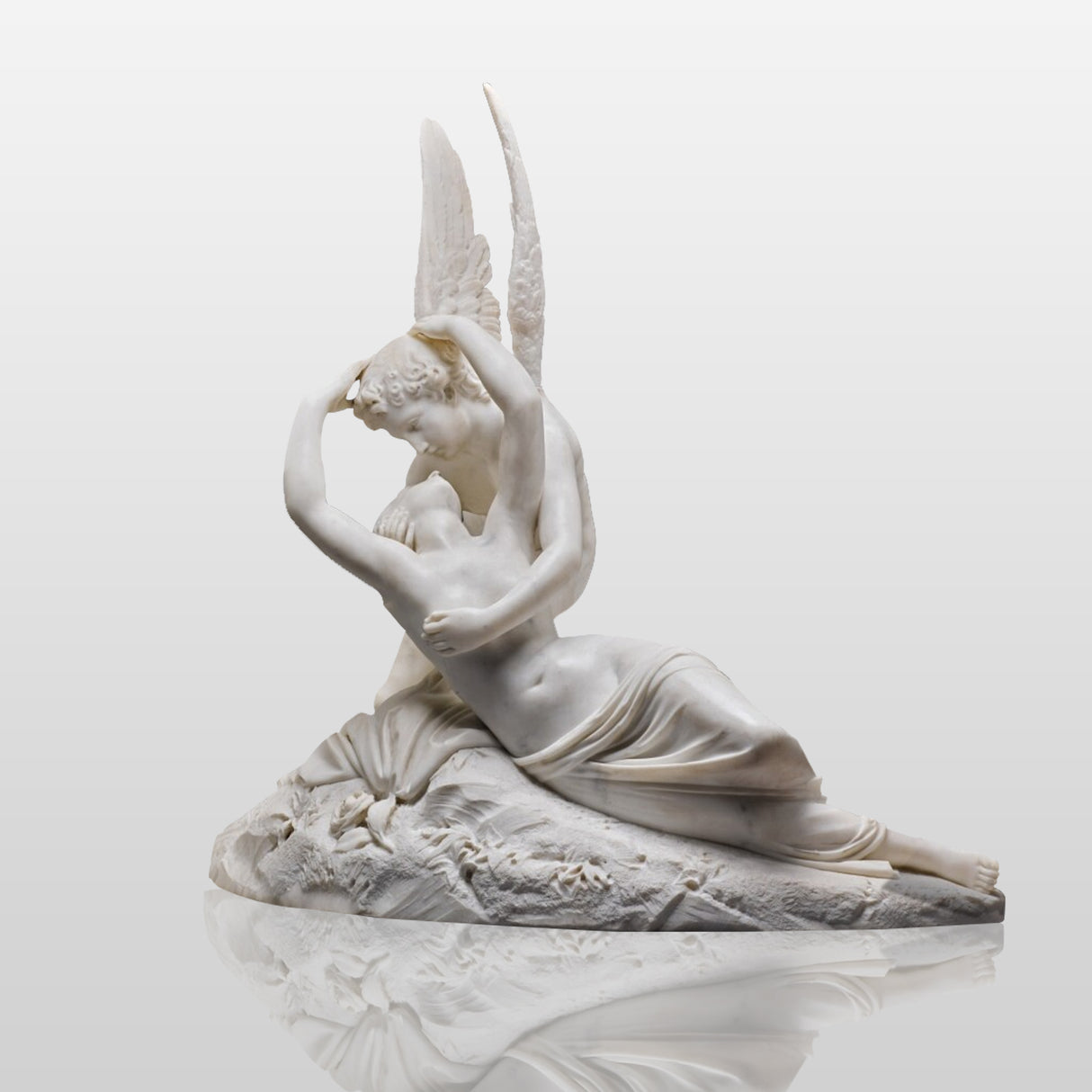 PREMIER Cupid and Psyche Marble Statue Romantic Classic Reproduction PSM-052-Marble sculpture-PREMIER SCULPTURE