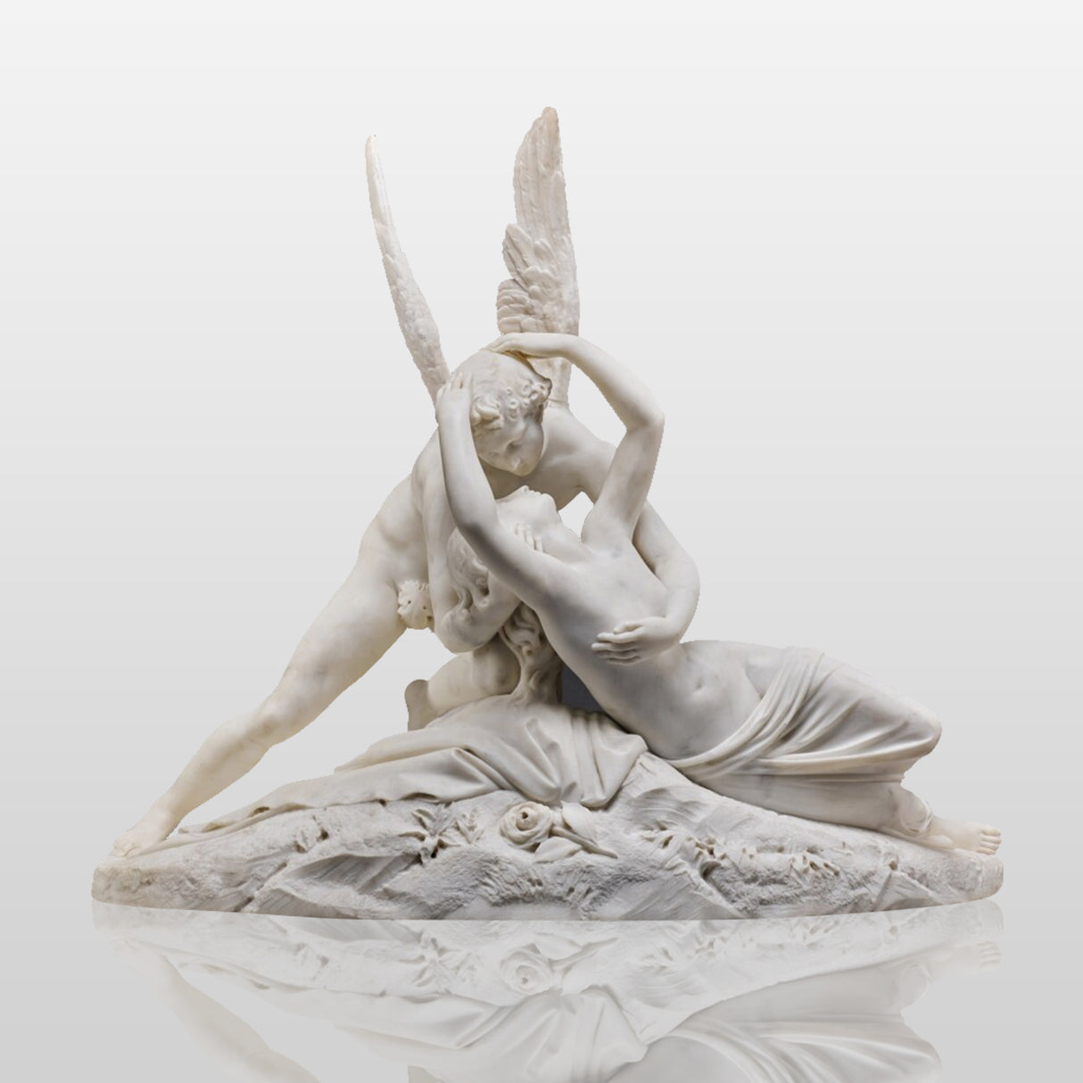 PREMIER Cupid and Psyche Marble Statue Romantic Classic Reproduction PSM-052-Marble sculpture-PREMIER SCULPTURE