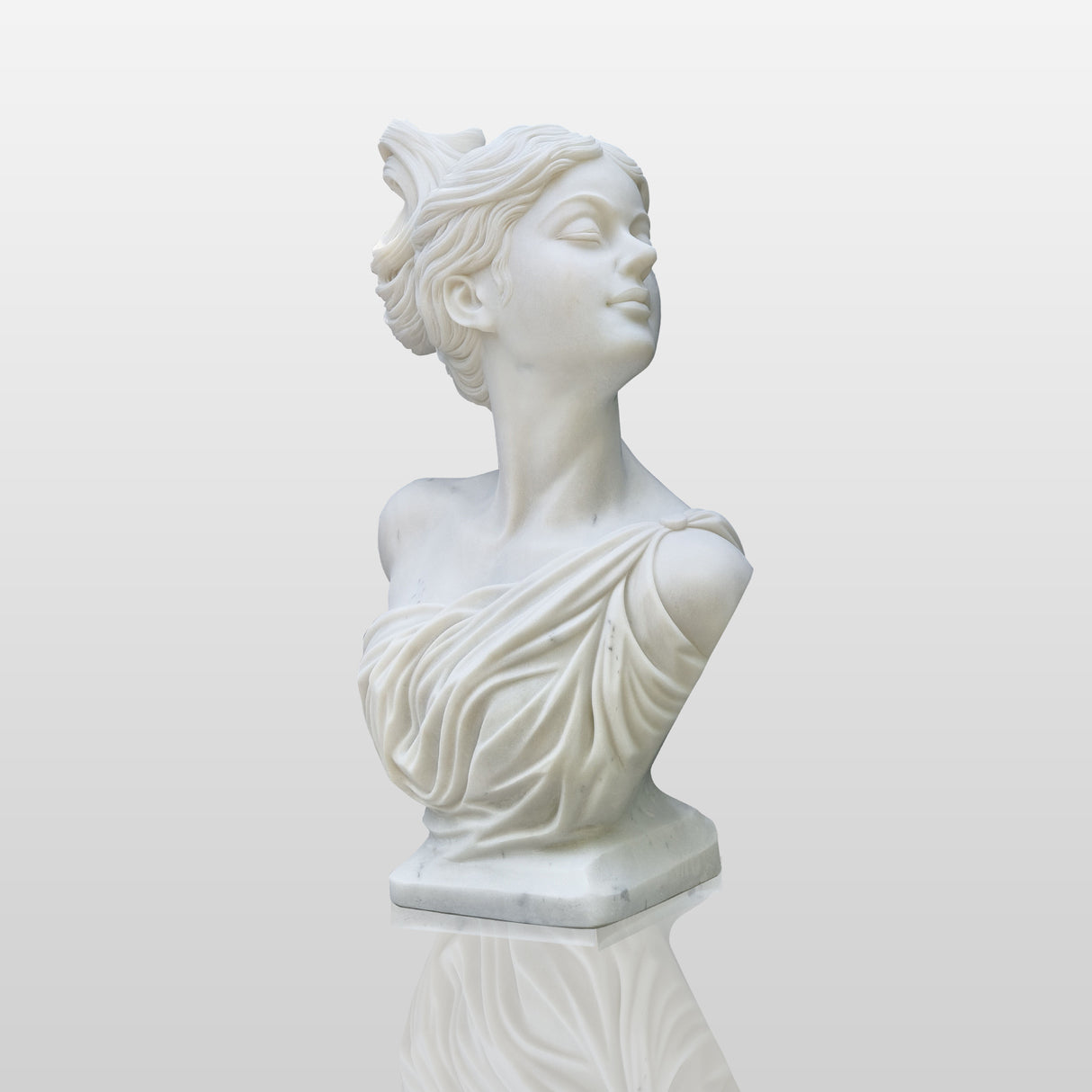 PREMIER Decorative Marble Bust Classic Sculptural Artwork for Gallery PSTTM-010-Marble sculpture-PREMIER SCULPTURE
