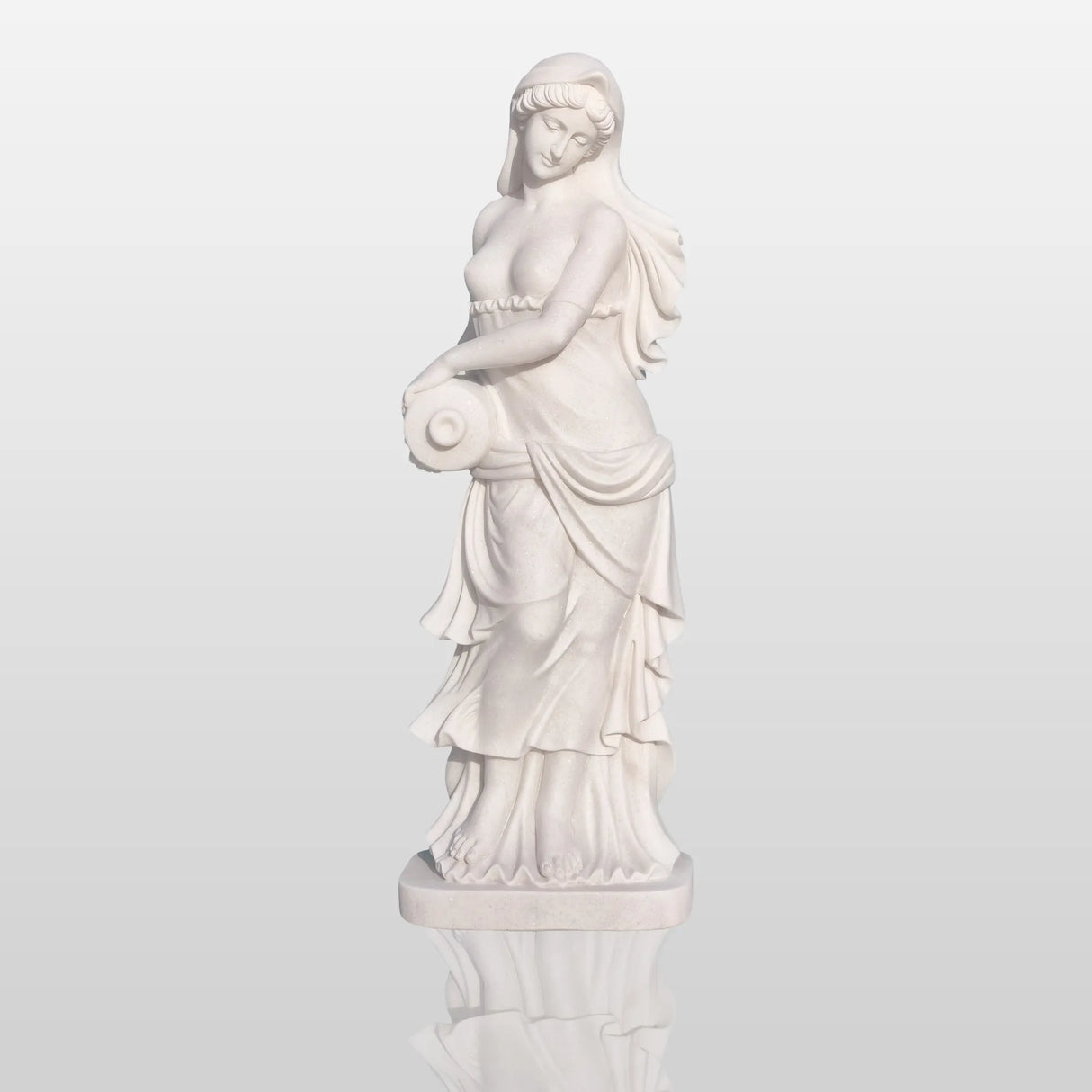 PREMIER Life-size Marble Statue for Garden Greek Lady with Bottle Custom Sculpture PSM-009-Marble sculpture-PREMIER SCULPTURE
