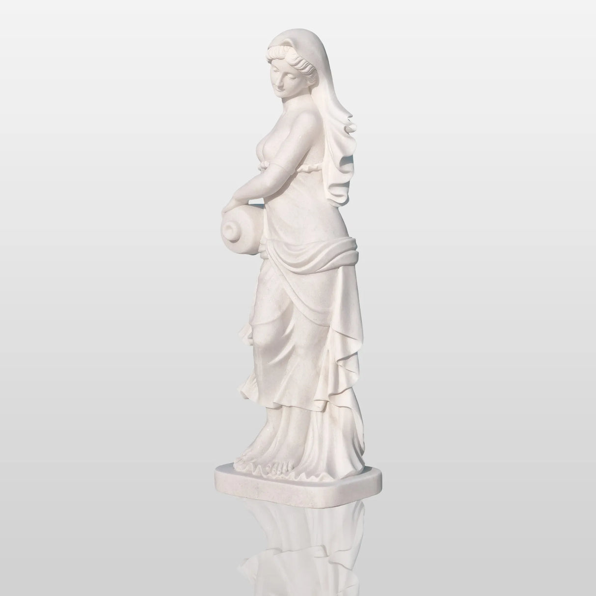PREMIER Life-size Marble Statue for Garden Greek Lady with Bottle Custom Sculpture PSM-009-Marble sculpture-PREMIER SCULPTURE