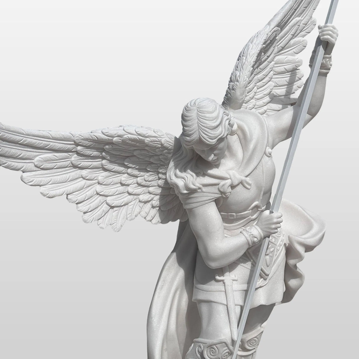 PREMIER Marble Saint Gabriel Statue Archangel Outdoor Religious Sculpture PSM-046-Marble sculpture-PREMIER SCULPTURE