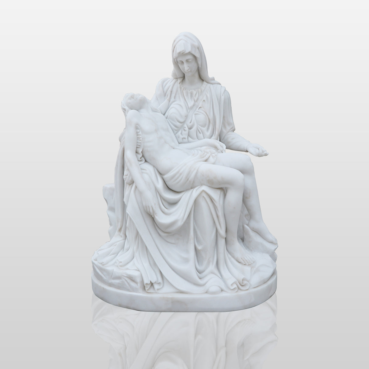 PREMIER Marble Pietà Statue Outdoor Religious Garden Sculpture PSM-056-Marble sculpture-PREMIER SCULPTURE
