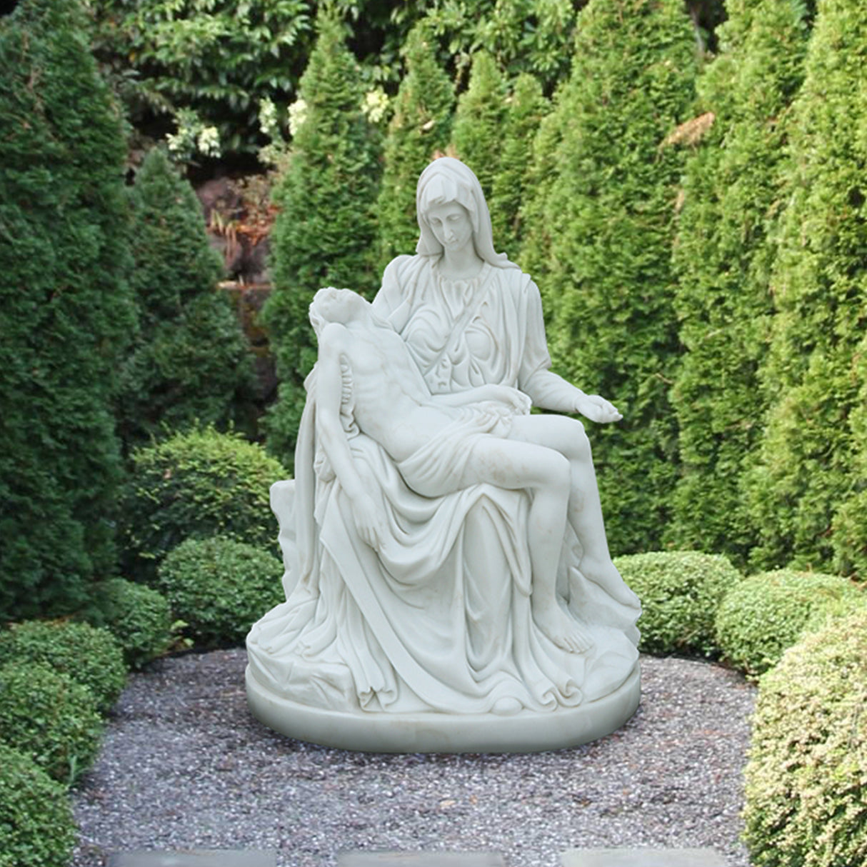 PREMIER Marble Pietà Statue Outdoor Religious Garden Sculpture PSM-056-Marble sculpture-PREMIER SCULPTURE