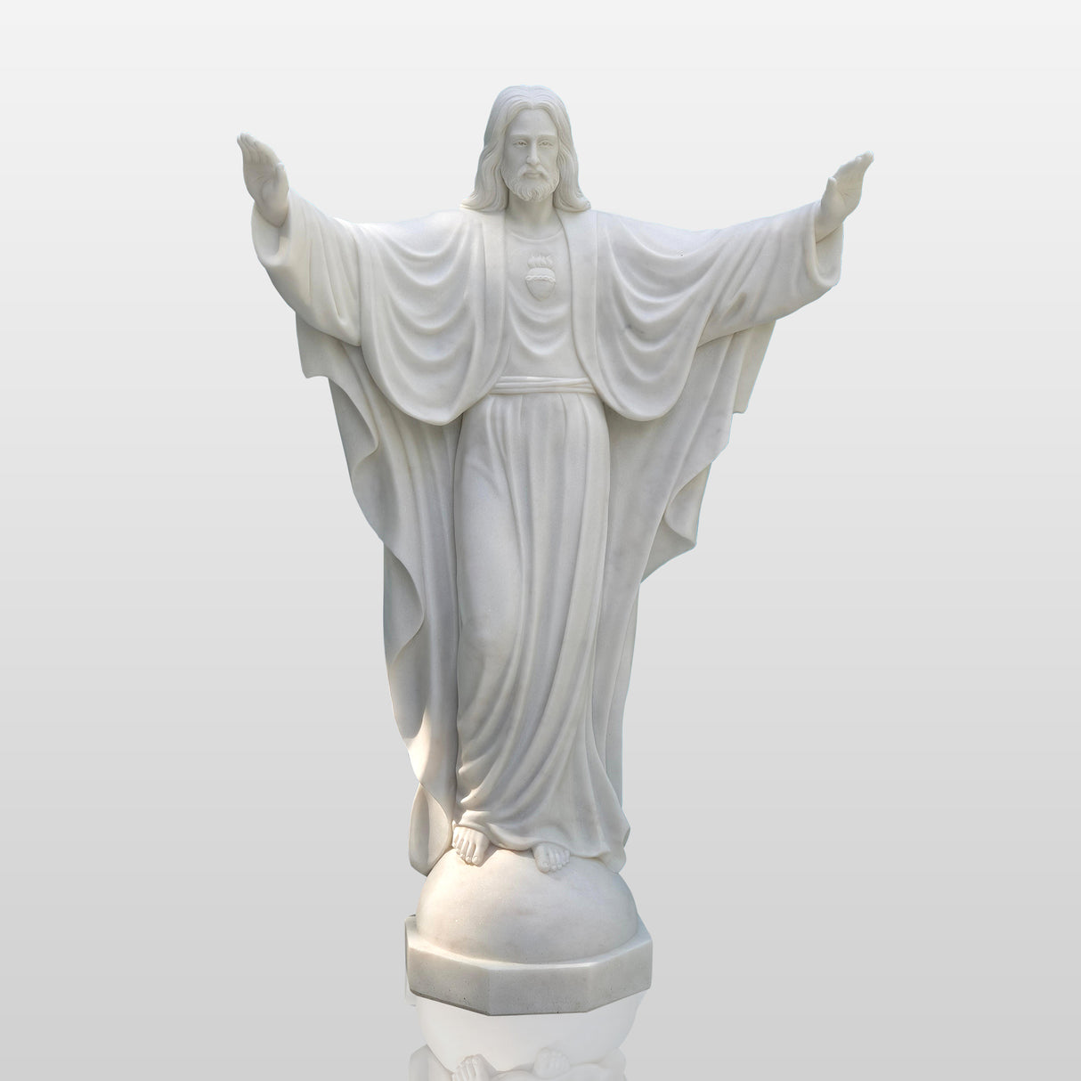 Sacred Heart of Jesus Marble Statue