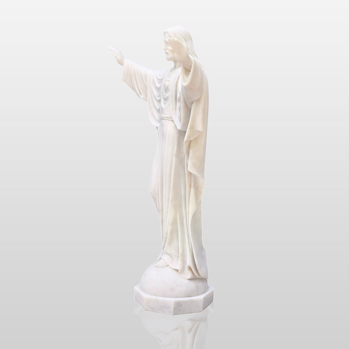 Sacred Heart of Jesus Marble Statue