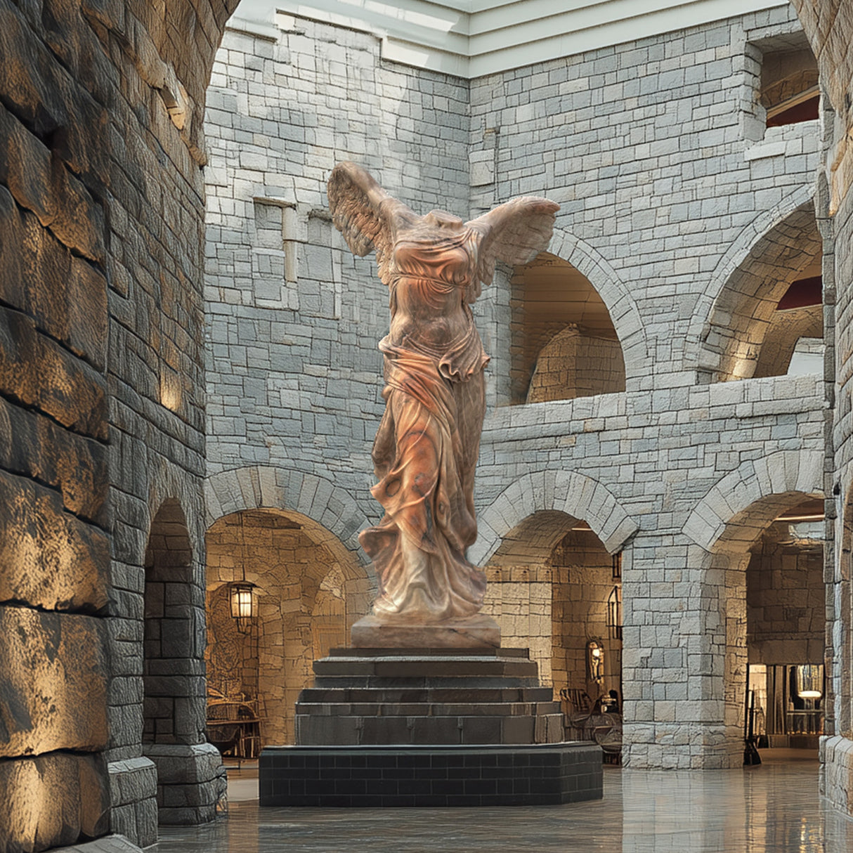 PREMIER Stone Victory of Samothrace Statue Timeless Classical Sculpture PSM-054-Marble sculpture-PREMIER SCULPTURE
