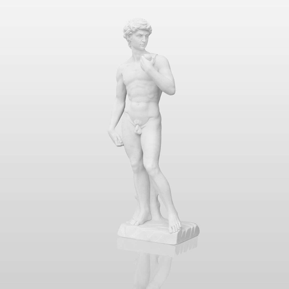 PREMIER Classic White Marble David Sculpture Handcrafted Art Replica Statue of David PSM-030-Marble sculpture-PREMIER SCULPTURE