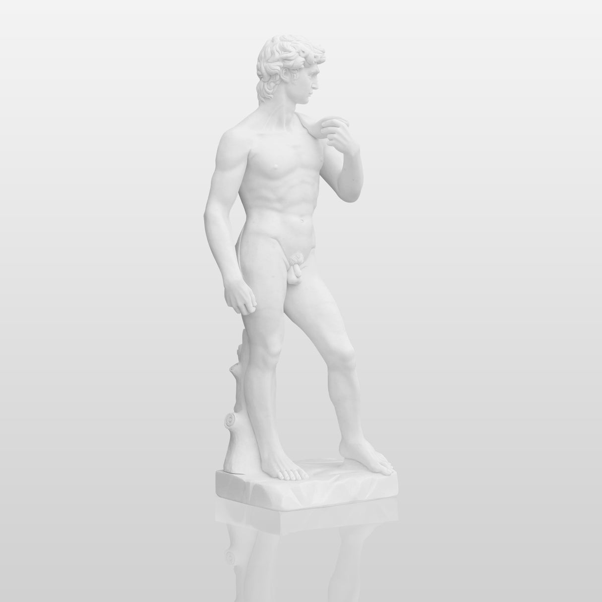 PREMIER Classic White Marble David Sculpture Handcrafted Art Replica Statue of David PSM-030-Marble sculpture-PREMIER SCULPTURE
