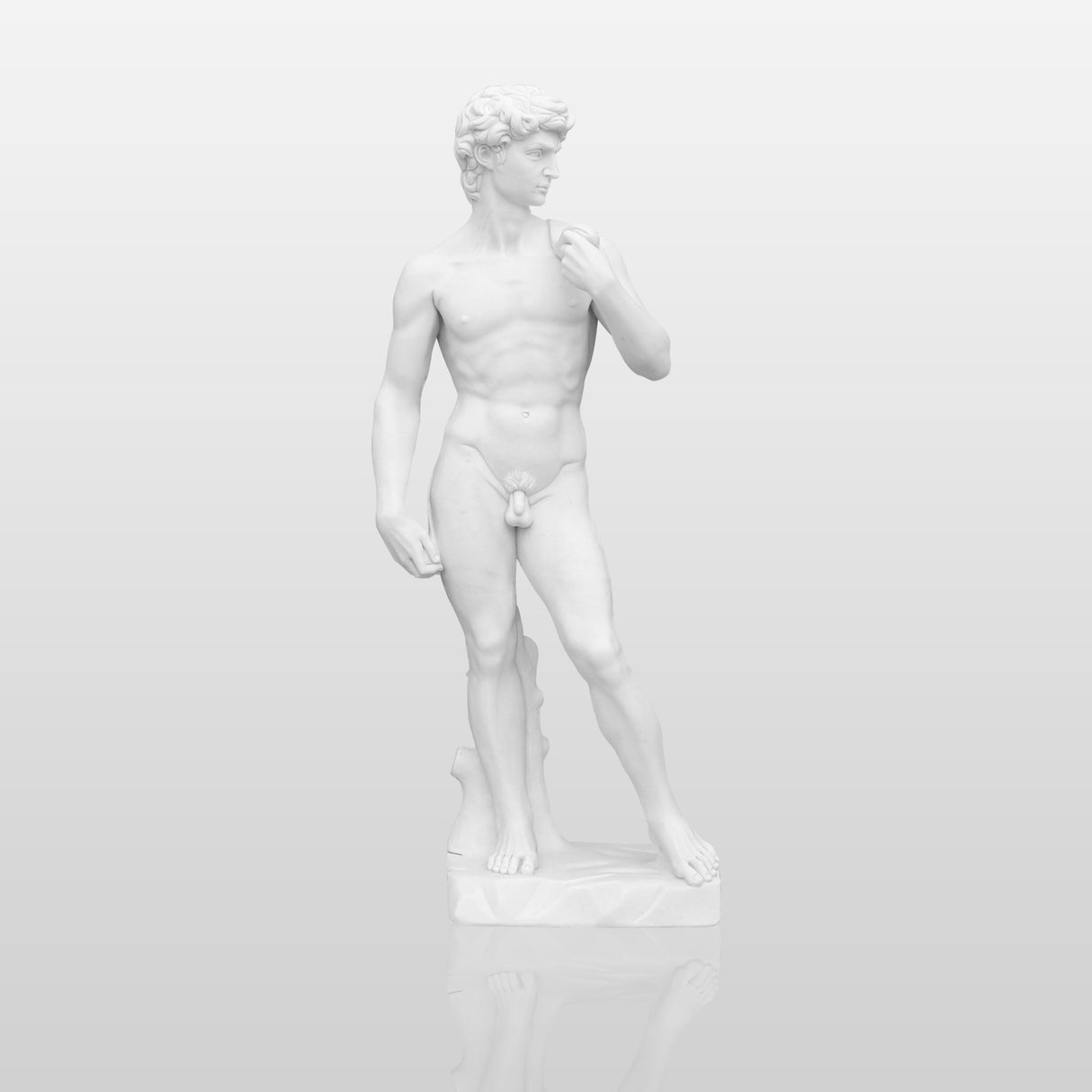 PREMIER Classic White Marble David Sculpture Handcrafted Art Replica Statue of David PSM-030-Marble sculpture-PREMIER SCULPTURE