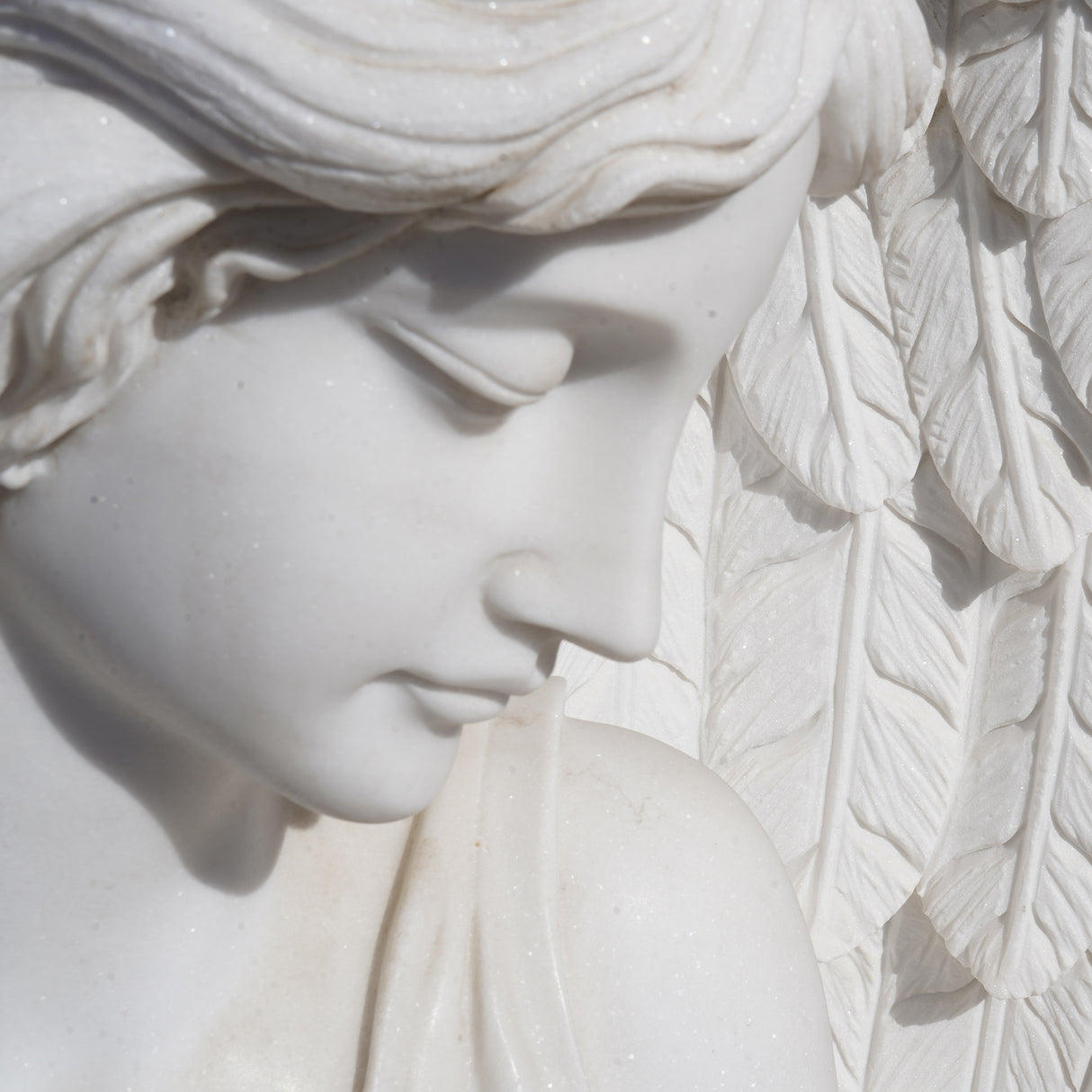 Marble Angel Tombstone Statue