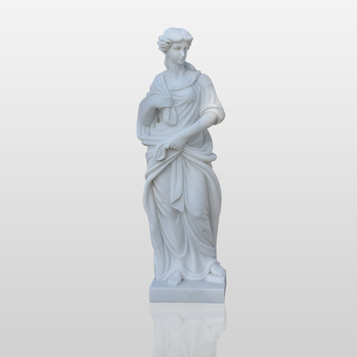 PREMIER Classical Lady Marble Sculpture Timeless Garden & Courtyard Statue PSM-070-Marble sculpture-PREMIER SCULPTURE