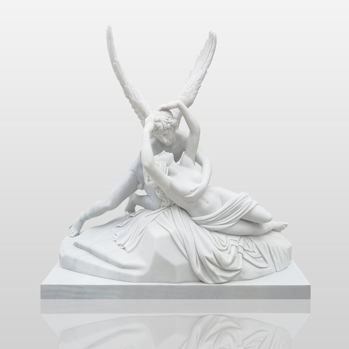 PREMIER Neoclassical Statue Psyche Revived by Cupid's Kiss Marble Sculpture PSM-060-Marble sculpture-PREMIER SCULPTURE