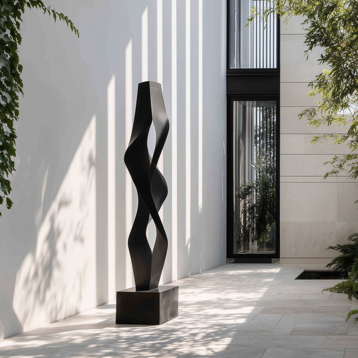 PREMIER Abstract Outdoor Sculpture in Stainless Steel for Modern Gardens, Hotel Entrances, and Luxurious Residences PSSS-122-Stainless Steel Sculpture-PREMIER SCULPTURE