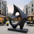 PREMIER Abstract Sculpture in Stainless Steel Finish for Courtyards, Poolside Lounges, and Luxury Residences PSSS-115-Stainless Steel Sculpture-PREMIER SCULPTURE