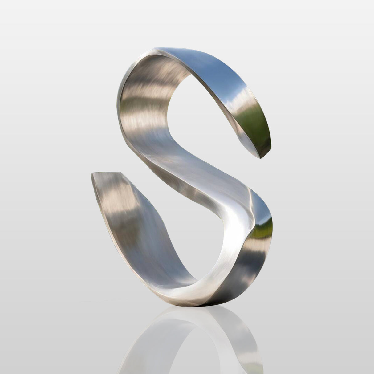 PREMIER Abstract Swan Sculpture Stainless Steel Outdoor Art for Pools, Courtyards, and Modern Villas PSSS-102-Stainless Steel Sculpture-PREMIER SCULPTURE