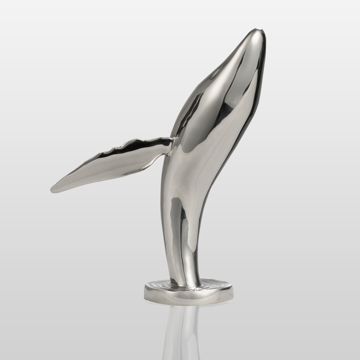 PREMIER Stainless Steel Whale Sculpture Modern Outdoor Dolphin Statue for Garden & Home PSSS-084-Stainless Steel Sculpture-PREMIER SCULPTURE