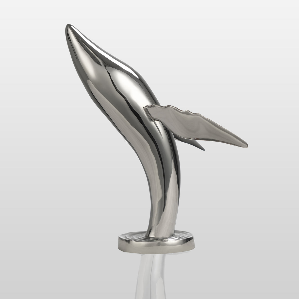 PREMIER Stainless Steel Whale Sculpture Modern Outdoor Dolphin Statue for Garden & Home PSSS-084-Stainless Steel Sculpture-PREMIER SCULPTURE
