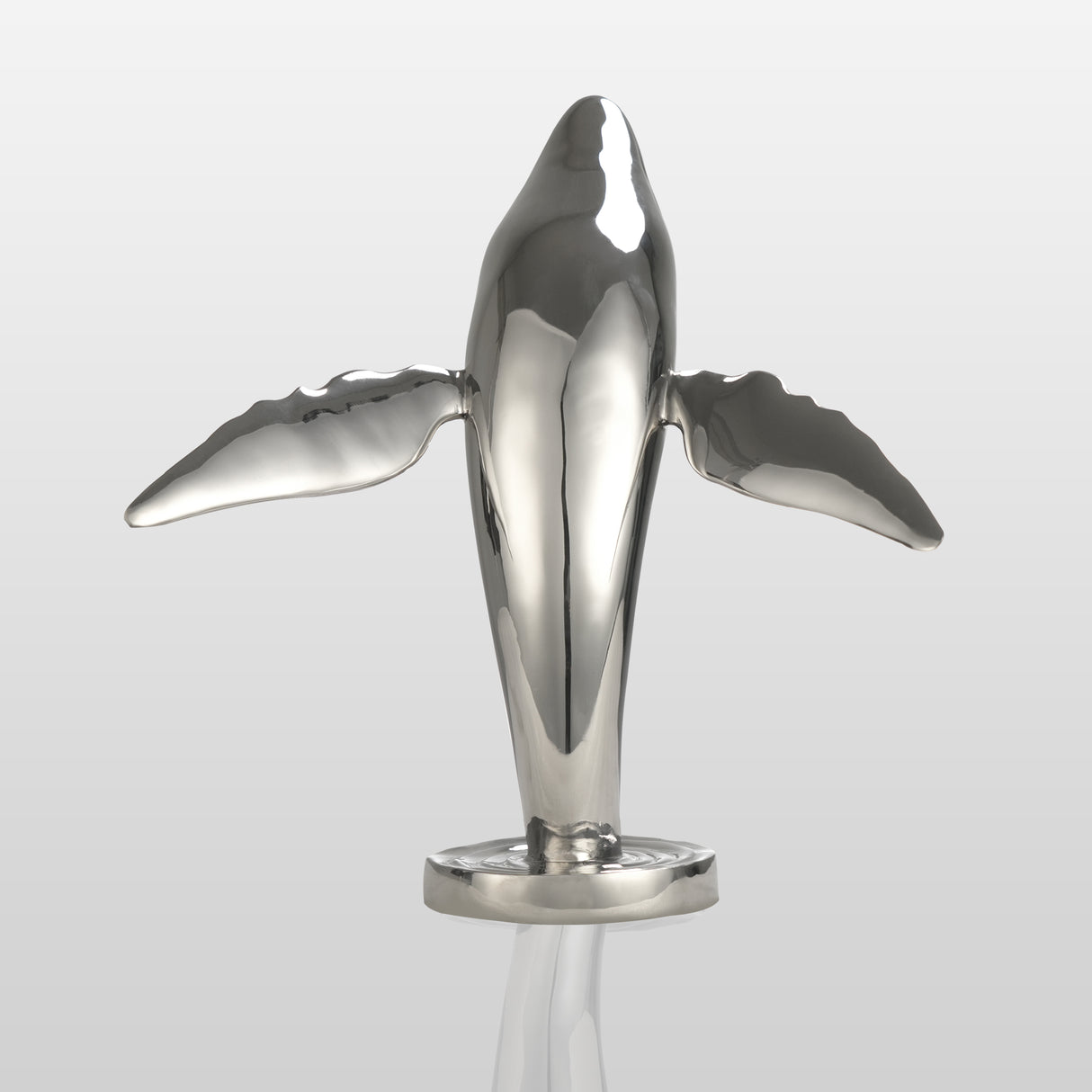 PREMIER Stainless Steel Whale Sculpture Modern Outdoor Dolphin Statue for Garden & Home PSSS-084-Stainless Steel Sculpture-PREMIER SCULPTURE