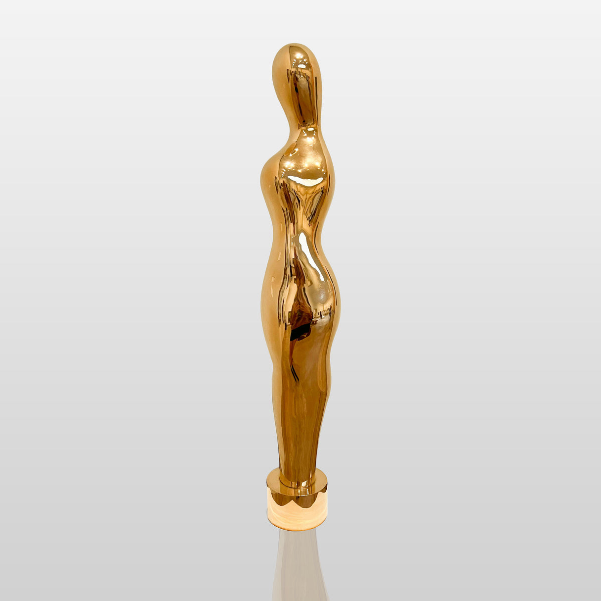 PREMIER Golden Abstract Sculpture with Mirror Finish for Interior Exhibition Hall and Private Villa PSSS-111-Stainless Steel Sculpture-PREMIER SCULPTURE