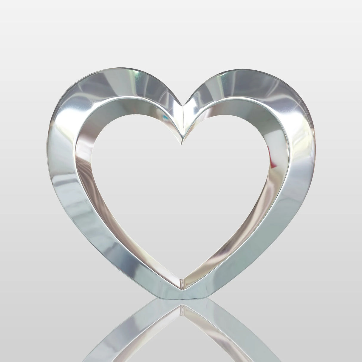 PREMIER Mirror Polished Stainless Steel Heart Sculpture for Romantic Garden PSSS-089-Stainless Steel Sculpture-PREMIER SCULPTURE