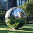 PREMIER Mirror Polished Steel Sphere Modern Outdoor Landmark Sculpture PSSS-077-Stainless Steel Sculpture-PREMIER SCULPTURE