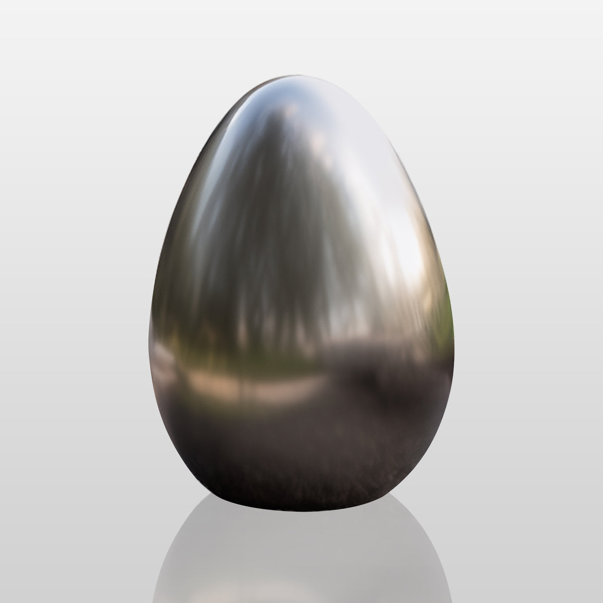 PREMIER Modern Egg-Shaped Stainless Steel Sculpture for Garden or Poolside Art Display PSSS-085-Stainless Steel Sculpture-PREMIER SCULPTURE