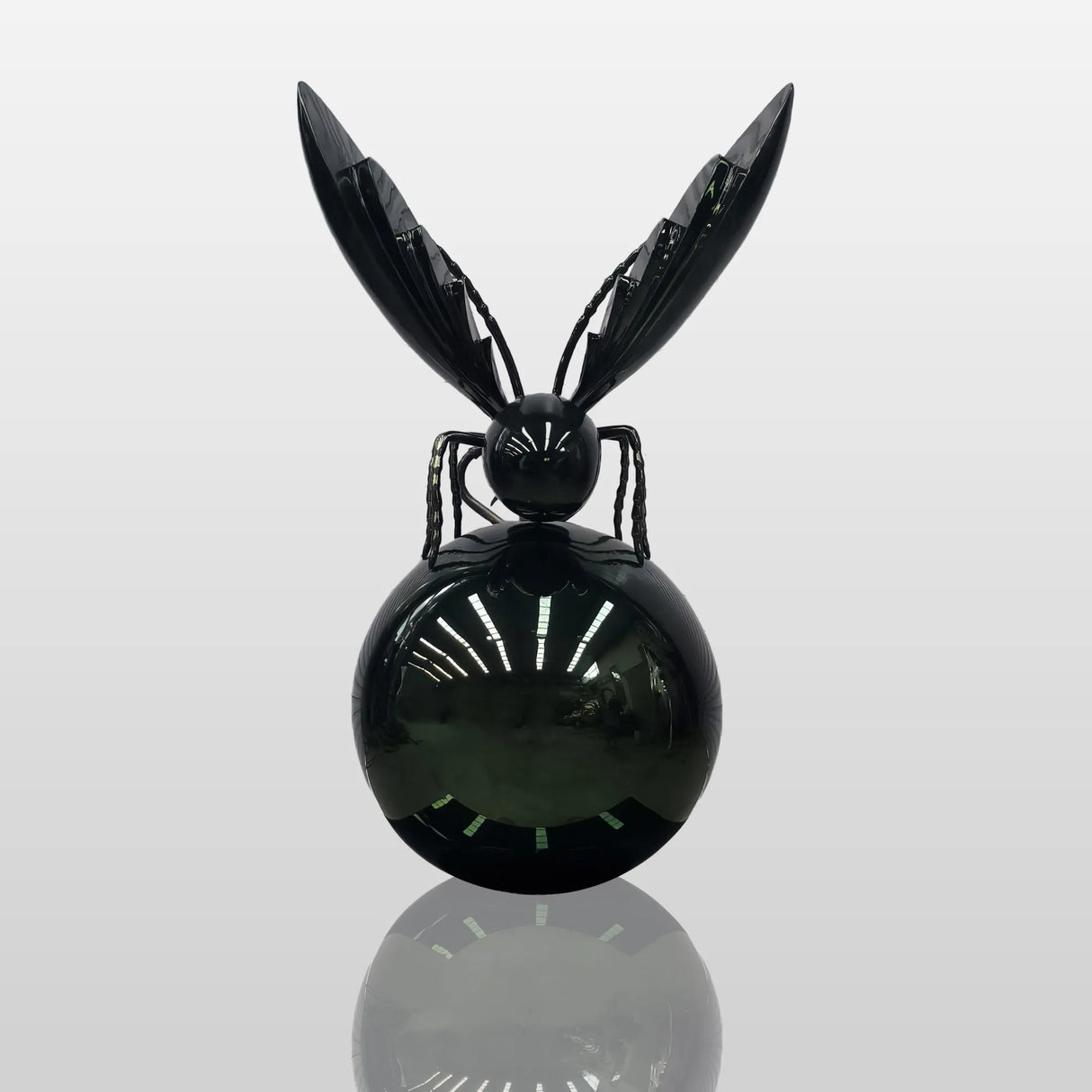 PREMIER Polished Stainless Steel Insect Sculpture Modern Wasp Garden Art for Outdoor Display PSSS-086-Stainless Steel Sculpture-PREMIER SCULPTURE