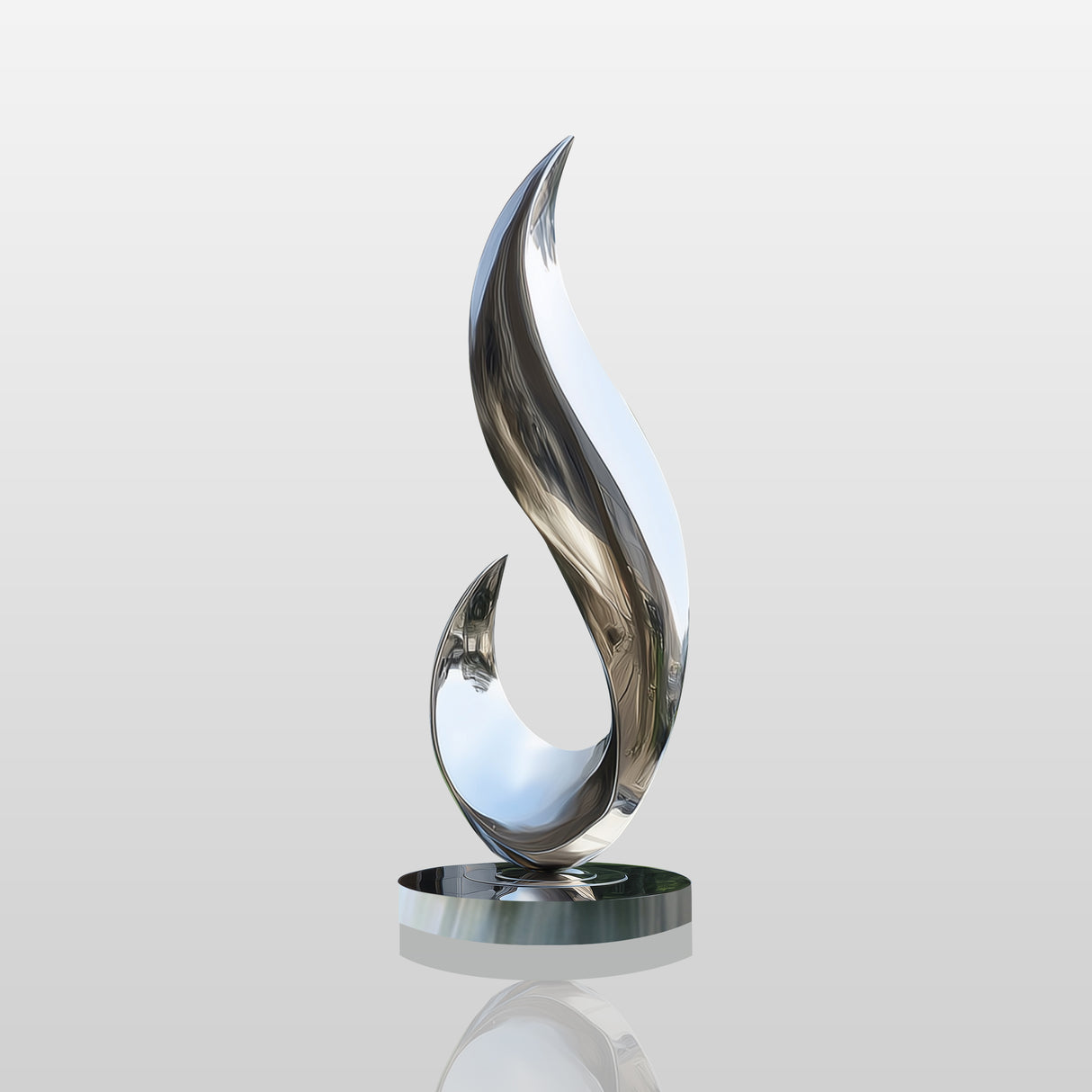 PREMIER Stainless Steel Sculpture with Modernist Design for Contemporary Courtyards or Luxury Exteriors PSSS-117-Stainless Steel Sculpture-PREMIER SCULPTURE