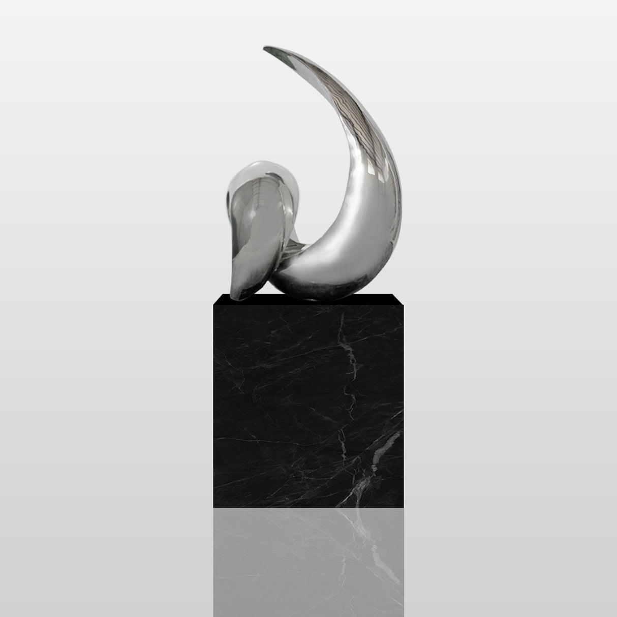 PREMIER Swan-Inspired Stainless Steel Sculpture Modern Abstract Art for Luxury Interiors and Contemporary Galleries PSSS-096-Stainless Steel Sculpture-PREMIER SCULPTURE