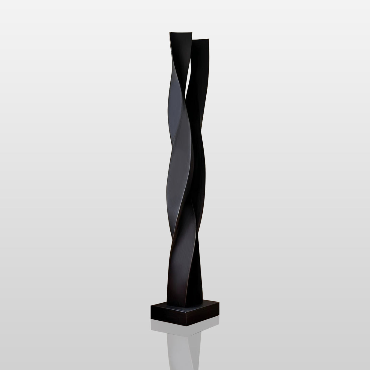 PREMIER Vertical Twist Sculpture Black Modern Indoor Floor Sculpture for Living Rooms & Interiors PSSS-105-Stainless Steel Sculpture-PREMIER SCULPTURE