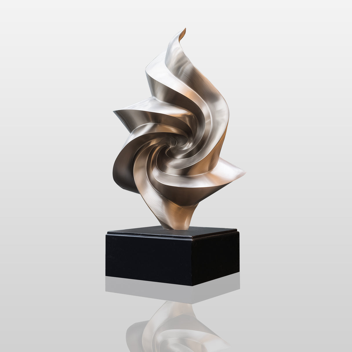 PREMIER Vortex Sculpture Brushed Stainless Steel Abstract Sculpture Artwork for Modern Interiors PSSS-104-Stainless Steel Sculpture-PREMIER SCULPTURE