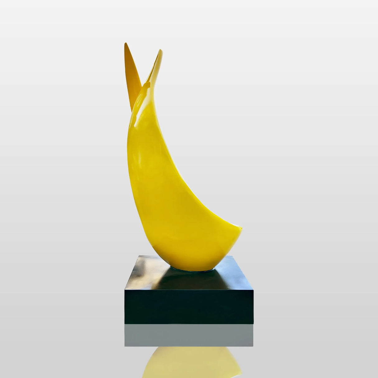 PREMIER Yellow Abstract Sculpture Modern Outdoor Art for Gardens PSSS-071-Stainless Steel Sculpture-PREMIER SCULPTURE