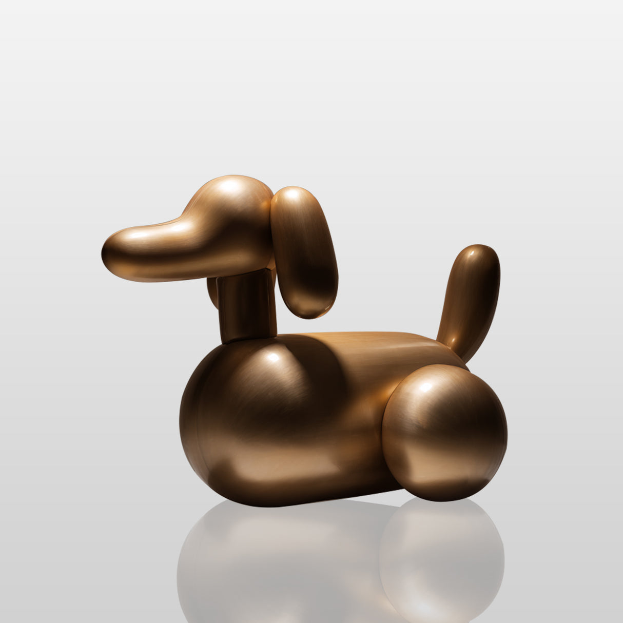 PREMIER Stainless Steel Sculpture with Dog Shape for Contemporary Interiors, Luxury Hotel Lobbies, Designer Studios PSSS-120-Stainless Steel Sculpture-PREMIER SCULPTURE