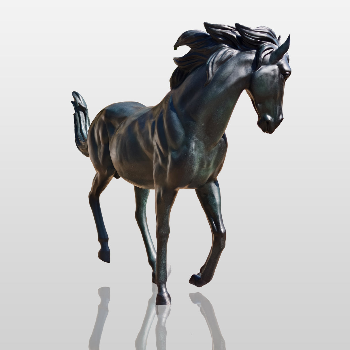PREMIER Classic Walking Horse Statue Monumental Bronze Horse Sculpture for Public Squares and Equestrian Memorials PSB-073-Bronze Sculpture-PREMIER SCULPTURE