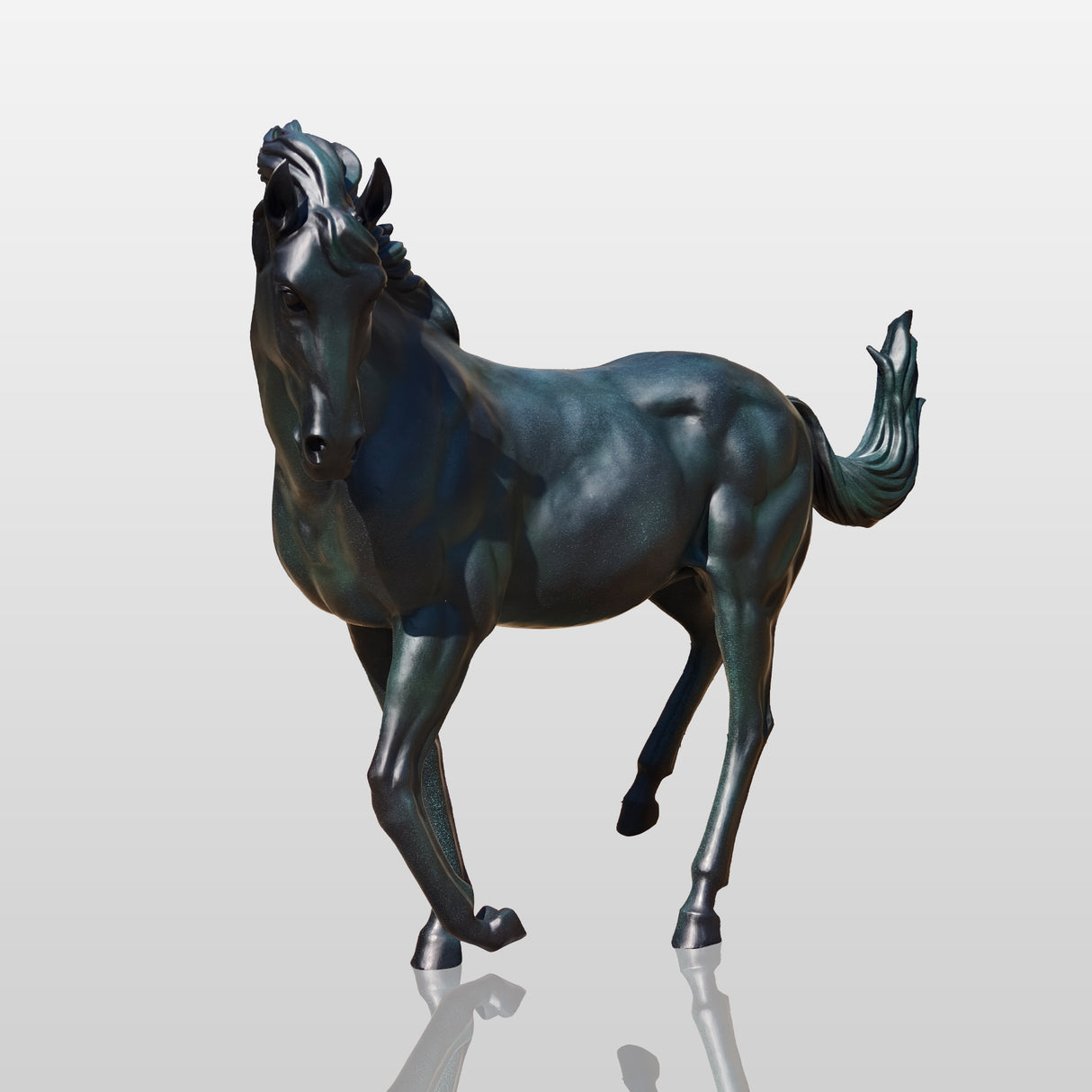 PREMIER Classic Walking Horse Statue Monumental Bronze Horse Sculpture for Public Squares and Equestrian Memorials PSB-073-Bronze Sculpture-PREMIER SCULPTURE