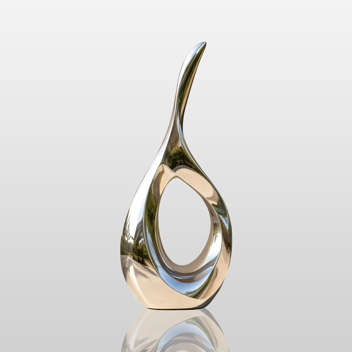 Premier Hollow Teardrop Sculpture in Polished Stainless Steel for Home Garden, Backyard or Town Plaza PSSS-348-Stainless Steel Sculpture-PREMIER SCULPTURE