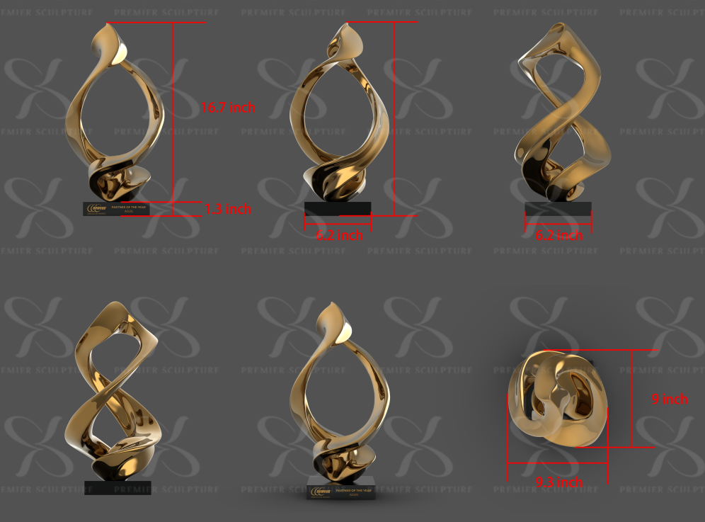 PREMIER Custom Eggie Trophy Brass Sculpture-Custom Link for Cindy Lam