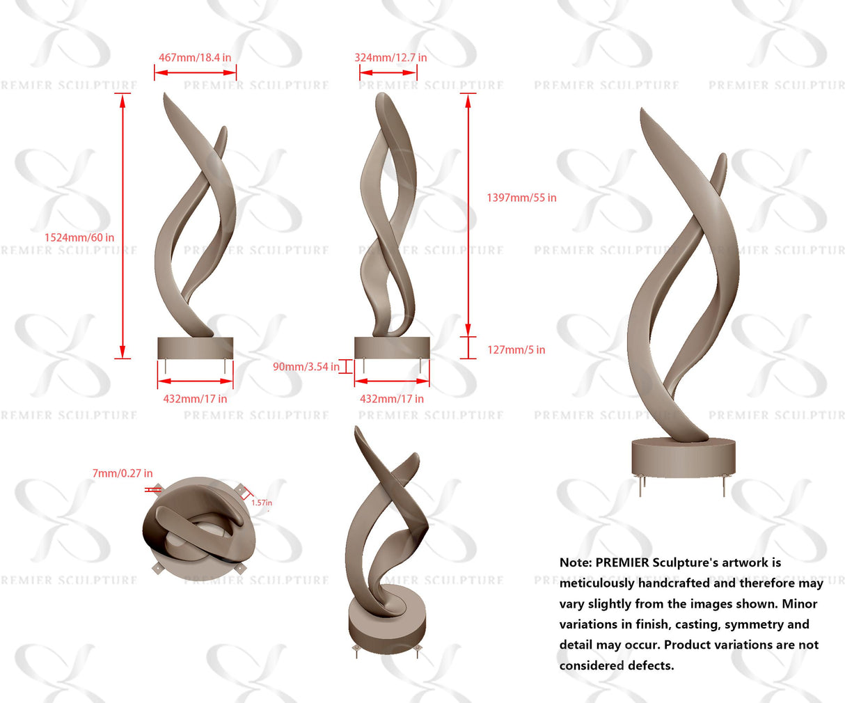 PREMIER Luxury Bronze Artwork Modern Sculptur PSB-052 Built-in Fountain Water Pipe System —Custom Link for Haydar Haba