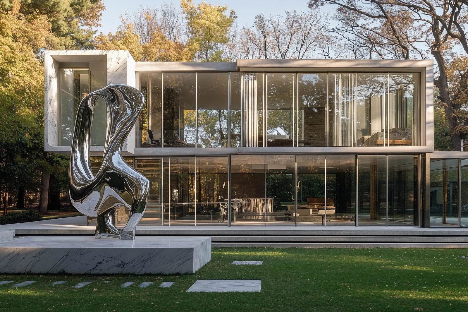 Villa Courtyard Sculptures: Showcasing Luxury and Taste