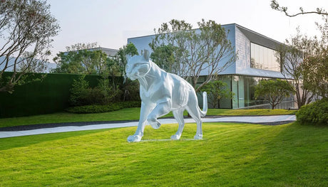 garden animal stainless steel sculpture