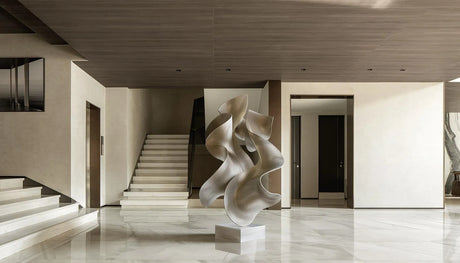 modern abstract stainless steel sculpture
