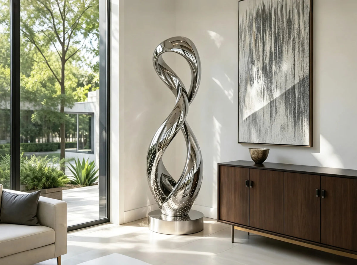 What Makes a Mirror Polished Stainless Steel Sculpture High Quality?