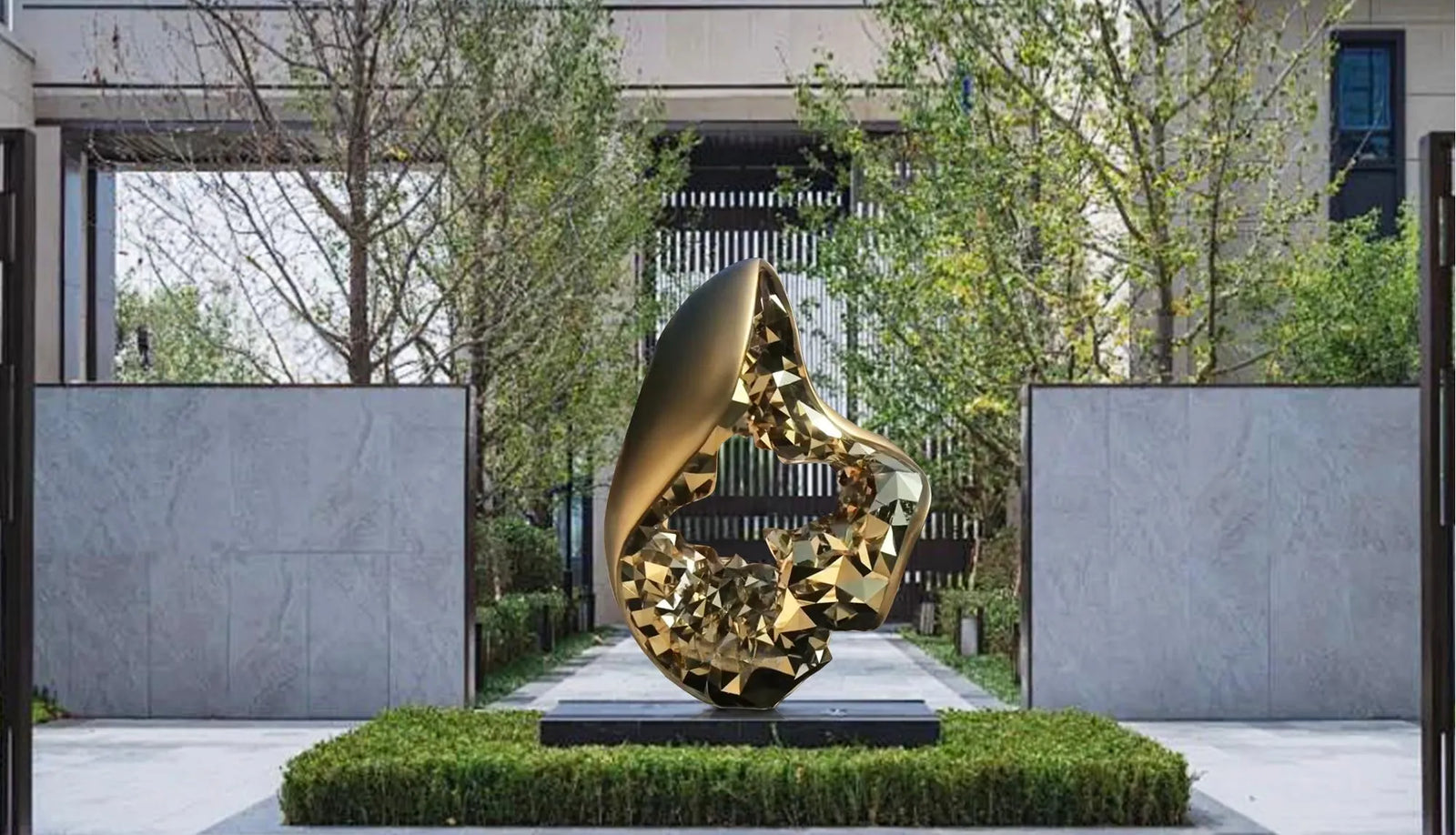 PREMIER Abstract Art Sculpture Custom Modern Stainless Steel Sculpture PSSS-012