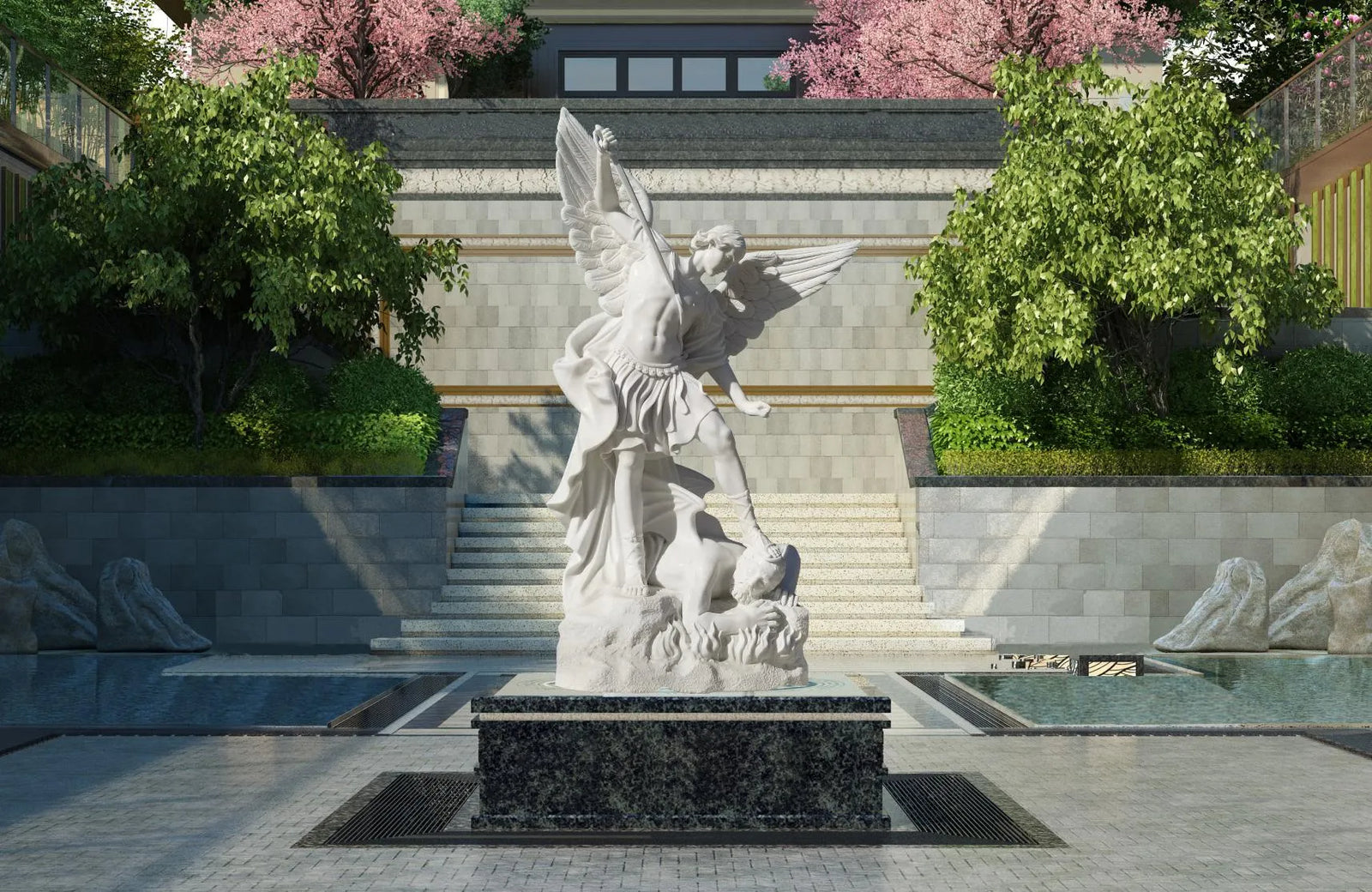 The Saint Michael Marble Statue