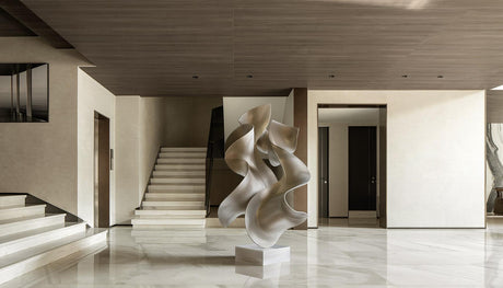 modern abstract stainless steel sculpture