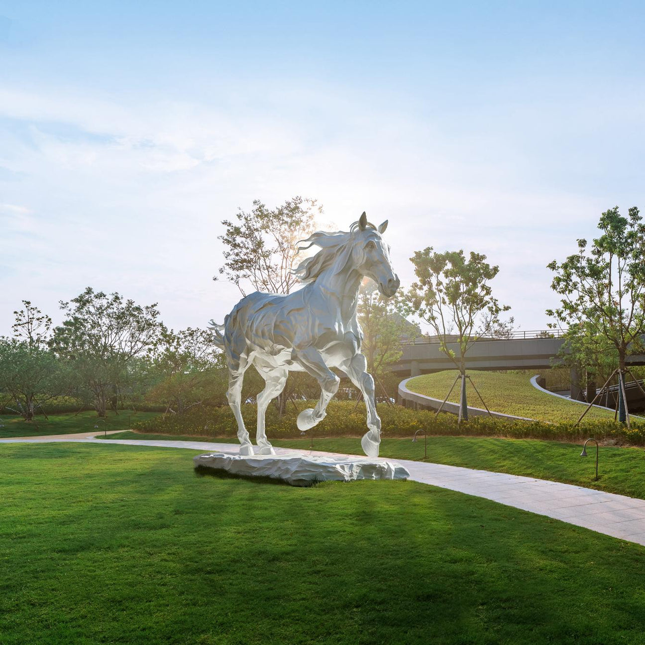 Park Horse Fiberglass Sculpture