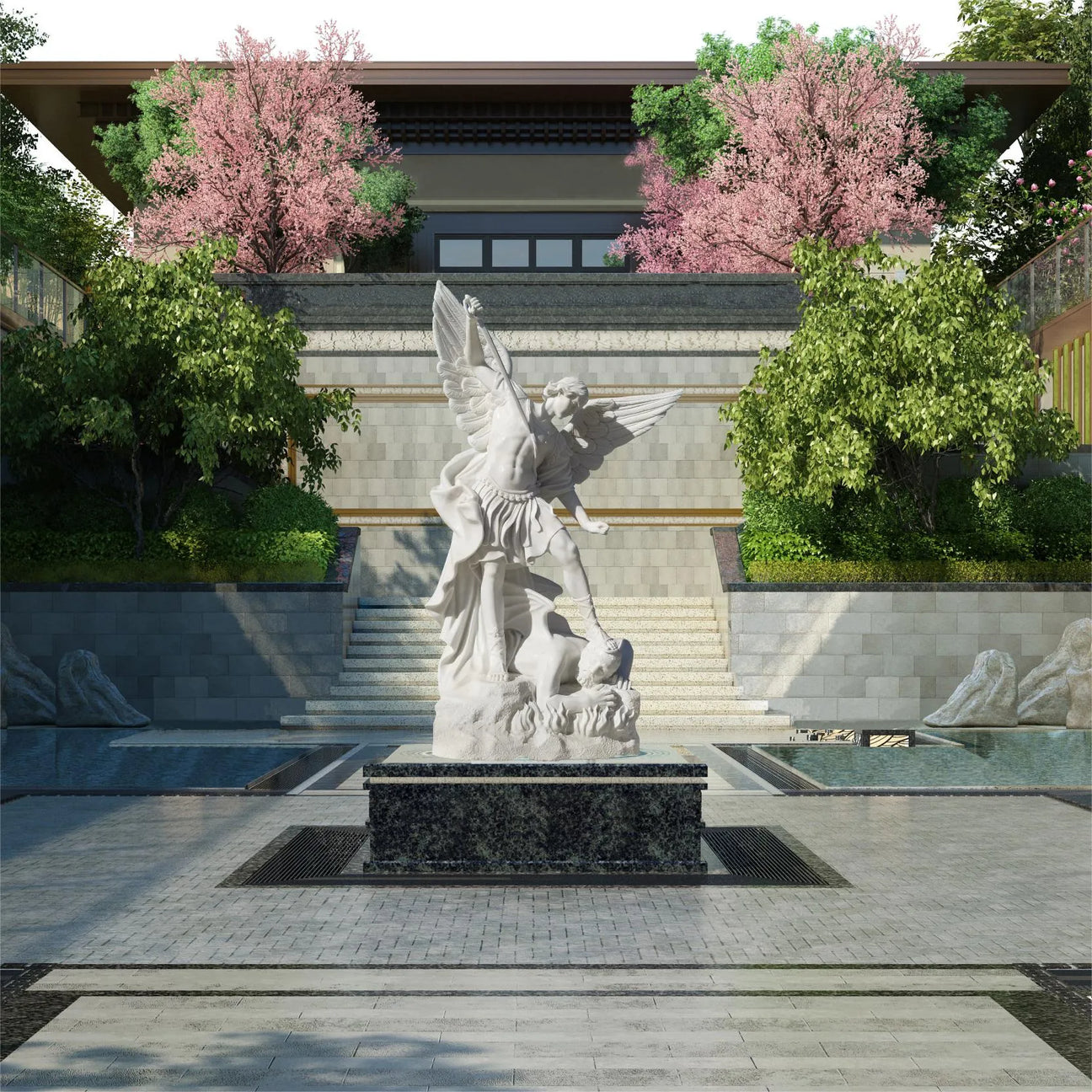 Marble Statue Saint Michael 
