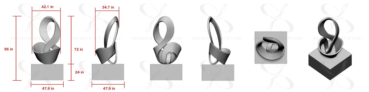 PREMIER Stainless Steel Abstract Sculpture PSSS-046——50% Deposit payment for Mimi M. Dew