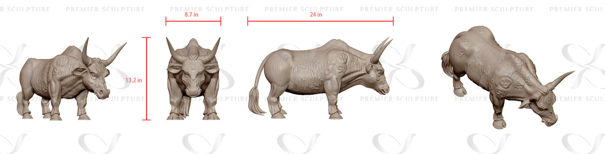 PREMIER Outdoor Sculpture Bronze Bull Large Metal Sculpture PSB-034——50% Deposit payment for Manny Alvarez